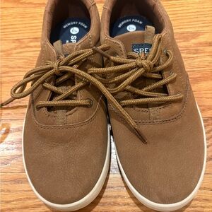 Sperry Tan Lace-Up Casual Sneakers with White Sole